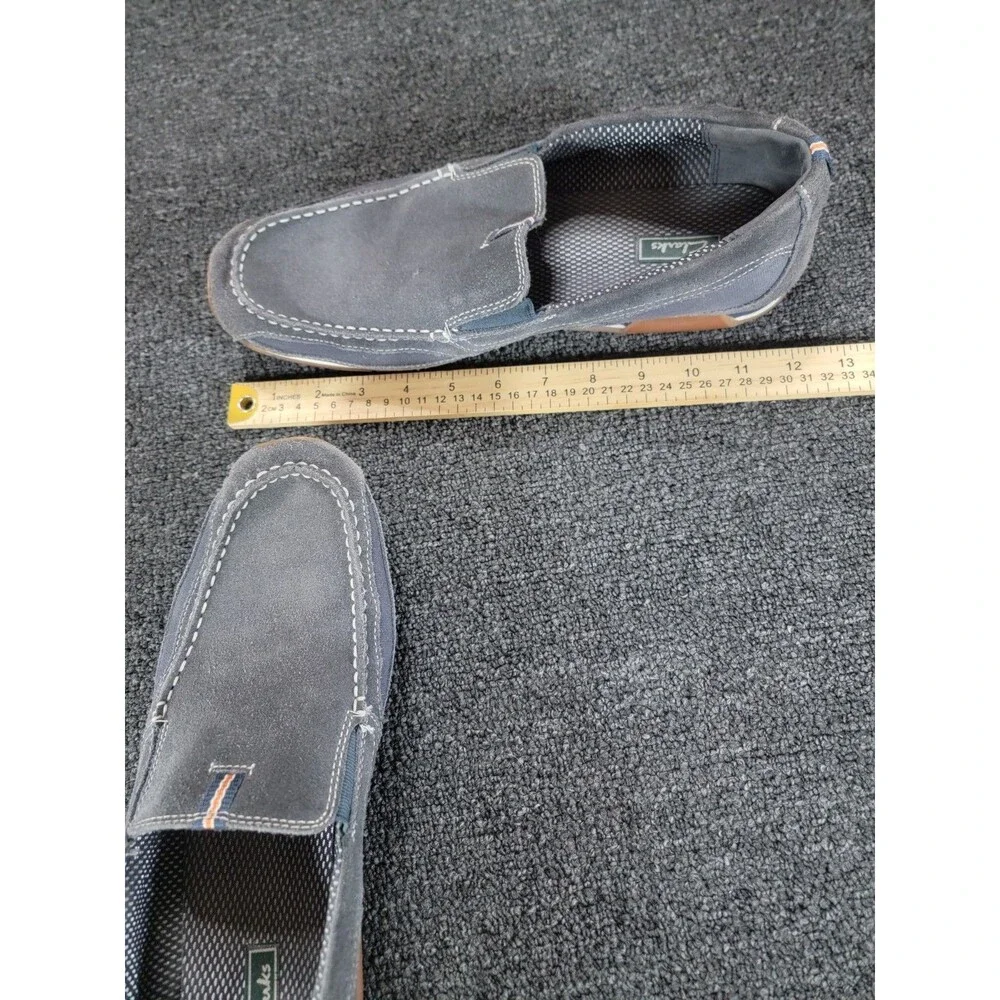 Clark's Leather Driving Slip On Loafers Men's 13M Blue Comfort Shoes